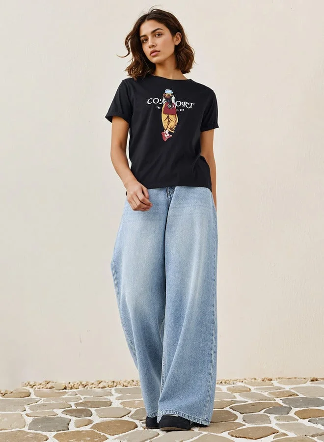 تواكستريمز تيشيرت بطباعة جرافيك